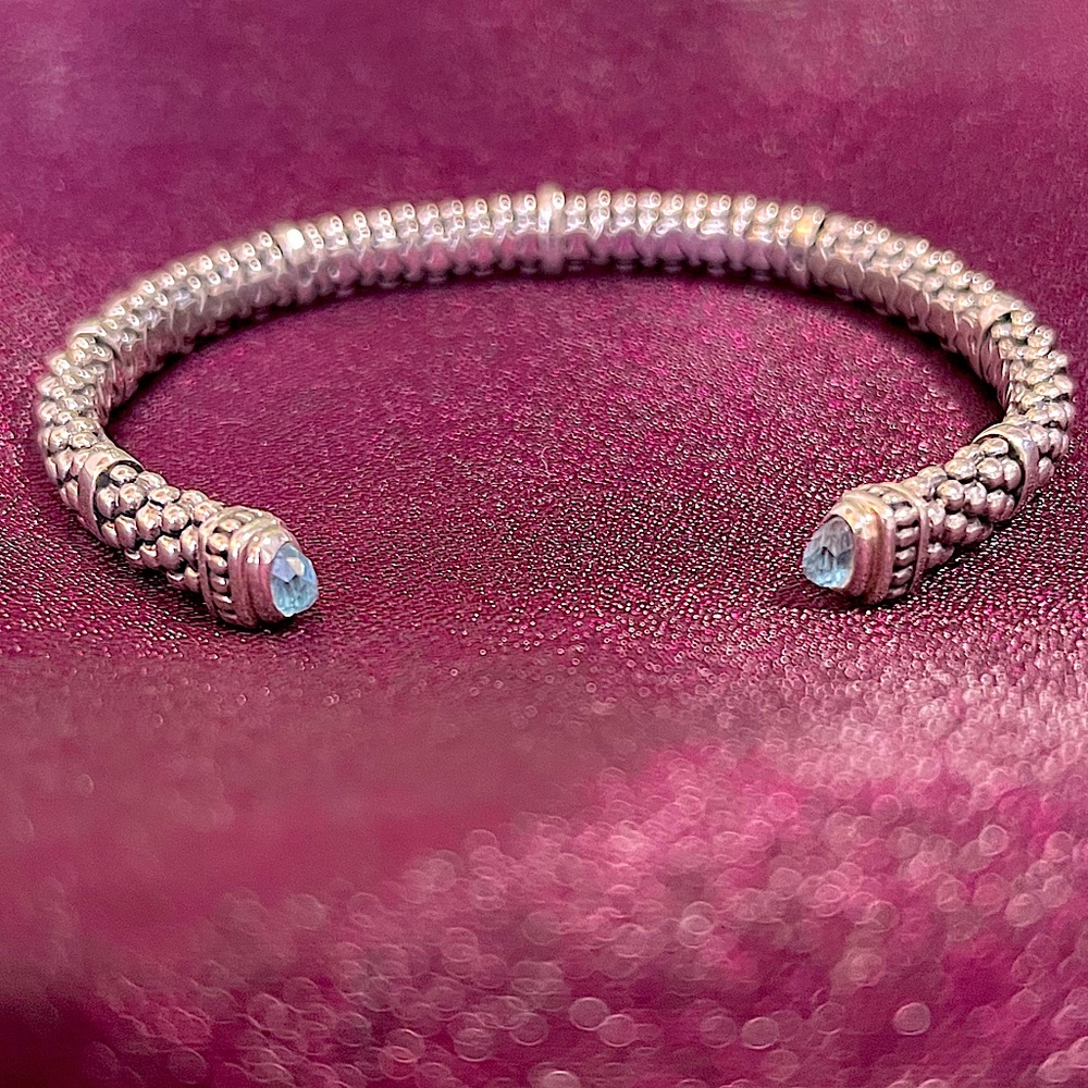 LAGOS Blue Topaz Torque Bracelet